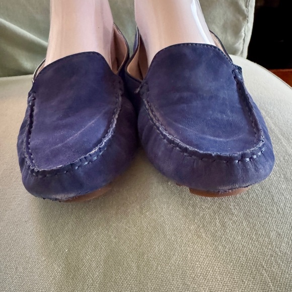 Cole Haan Hanneli Driver II Blue Suede Loafers SZ 8 - Picture 2 of 8